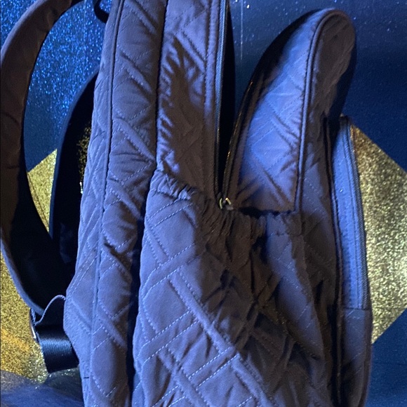 VERA BRADLEY QUILTED PURPLE BLUE FLORAL Backpack main image 8